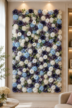 Load image into Gallery viewer, 3D Floral Wall Panel, Misty Morning Wedding Backdrop, 16x24"