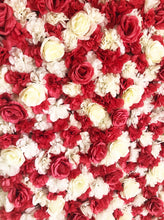 Load image into Gallery viewer, US Seller! Red & White Flower Wall 3-D Artificial Flower Panel Home Shop Party Wall Decor Photo Backdrop Setting Floral Wall
