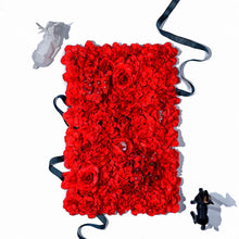 Load image into Gallery viewer, US Seller! Scarlet Red Flower Wall 3-D Artificial Flower Panel Home Shop Party Holiday Wall Decor Photo Backdrop Floral Wall Roses