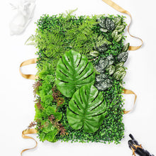 Load image into Gallery viewer, US Seller! Monstera Rainforest 3D Artificial Tropical Forest Boxwood Decor Home Business Party Photo Backdrop Greenery Grass Wall