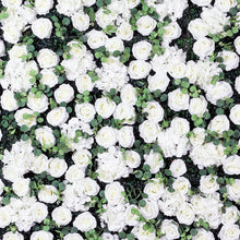 Load image into Gallery viewer, US Seller! White in Foliage Flower Wall 3D Ivory White Panel Home Shop Party Decor Photography Backdrop Setting Eucalyptus Roses
