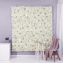 Load image into Gallery viewer, US Seller! Cream White II Flower Wall 3D Artificial Flower Panel Home Shop Party Wall Decor Photo Backdrop Setting Floral Wall