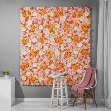 Load image into Gallery viewer, US Seller! Candy Orange Flower Wall 3-D Artificial Flower Panel Home Shop Party Holiday Wall Decor Photo Backdrop Setting Floral Wall