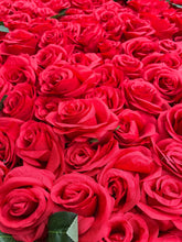 Load image into Gallery viewer, US Seller! Ruby Rose Flower Wall 3-D Red Artificial Flower Panel Home Shop Party Wall Decor Photo Wedding Backdrop Arrangement