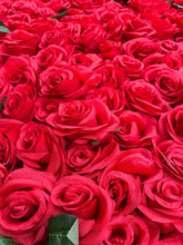 Load image into Gallery viewer, US Seller! Ruby Rose Flower Wall 3-D Red Artificial Flower Panel Home Shop Party Wall Decor Photo Wedding Backdrop Arrangement