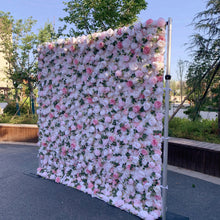 Load image into Gallery viewer, US Seller! Paris Love 3D Roll Up Flower Wall On Cloth Fabric Wedding Party Photo Backdrop Bridal Shower Top Quality Easy Assemble #08