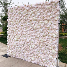 Load image into Gallery viewer, US Seller! 3D Roll Up Flower Wall On Cloth Fabric Wedding Party Photo Backdrop Bridal Shower Top Quality Easy Quick Assemble N8809