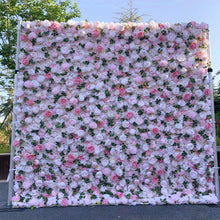 Load image into Gallery viewer, Blush Meadow Wedding Flower Wall Backdrop, Roll Up Floral Wall for Ceremony Photo Booth | 50% Return Refund Option