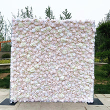 Load image into Gallery viewer, US Seller! 3D Roll Up Flower Wall On Cloth Fabric Wedding Party Photo Backdrop Bridal Shower Top Quality Easy Quick Assemble N8809