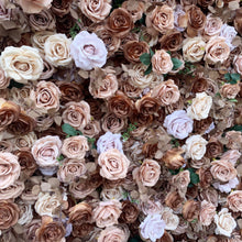 Load image into Gallery viewer, US Seller! CoffeeBrown 3D Roll Up Flower Wall On Cloth Fabric Wedding Party Photo Backdrop Top Quality Quick Easy Assemble N8810
