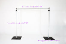 Load image into Gallery viewer, Adjustable Backdrop Stand: Heavy Duty 7-12ft Wedding Photo Support