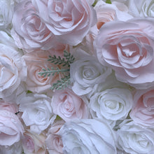 Load image into Gallery viewer, Pink White 3D Wedding Flower Wall Backdrop, Roll Up Floral Wall for Ceremony Photo Booth | 50% Return Refund Option