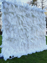 Load image into Gallery viewer, Big Sale 40% OFF!Real Ostrich Feather 3D Roll Up Flower Wall On Cloth Fabric Wedding Party Photo Backdrop Top Quality Easy Quick Assemble 16