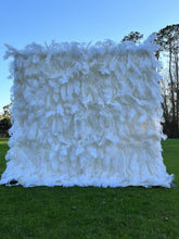 Load image into Gallery viewer, Big Sale 40% OFF!Real Ostrich Feather 3D Roll Up Flower Wall On Cloth Fabric Wedding Party Photo Backdrop Top Quality Easy Quick Assemble 16