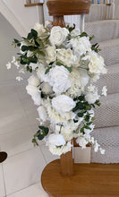 Load image into Gallery viewer, Garland, Table Runner, Pole Wrap, White Rose, , Wrap, Multi-section Choice Adjustable