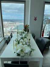 Load image into Gallery viewer, Garland, Table Runner, Pole Wrap, White Rose, , Wrap, Multi-section Choice Adjustable