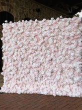 Load image into Gallery viewer, US Seller! Baby Pink 3D Roll Up Flower Wall On Cloth Fabric Wedding Party Photo Backdrop Bridal Shower Top Quality Quick Assemble #15