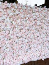 Load image into Gallery viewer, Pink White 3D Wedding Flower Wall Backdrop, Roll Up Floral Wall for Ceremony Photo Booth | 50% Return Refund Option