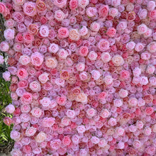 Load image into Gallery viewer, 3D Wedding Flower Wall Panel Backdrop, Roll Up Fabric Floral Wall for Ceremony Photo Booth | 50% Return Refund Option