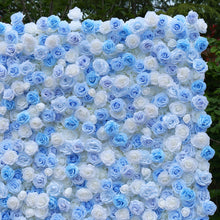 Load image into Gallery viewer, Cinderella Blue Flower Wall Backdrop, Wedding Party Photo Booth Decor | 50% Return Refund Option
