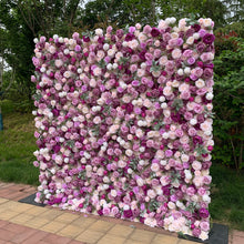 Load image into Gallery viewer, US Seller! Lilac Bloom 5D Roll Up Flower Wall On Cloth Fabric Wedding Party Photo Backdrop Top Quality Easy Quick Assemble N8822