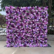 Load image into Gallery viewer, US Seller! Periwinkle Purple 5D Roll Up Flower Wall On Cloth Fabric Wedding Party Photo Backdrop Top Quality Easy Assemble N24