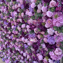 Load image into Gallery viewer, US Seller! Periwinkle Purple 5D Roll Up Flower Wall On Cloth Fabric Wedding Party Photo Backdrop Top Quality Easy Assemble N24