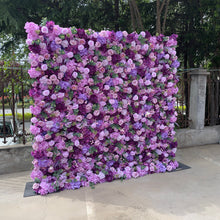 Load image into Gallery viewer, US Seller! Periwinkle Purple 5D Roll Up Flower Wall On Cloth Fabric Wedding Party Photo Backdrop Top Quality Easy Assemble N24
