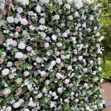 Load image into Gallery viewer, Wedding Flower Wall Backdrop, Roll Up Fabric Floral Wall for Ceremony Photo Booth | 50% Return Refund Option