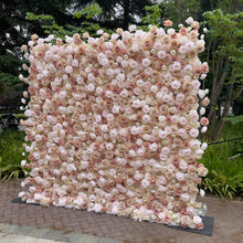 Load image into Gallery viewer, Light Brown 5D Roll-Up Flower Wall Backdrop 8829