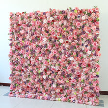 Load image into Gallery viewer, 3D Wedding Flower Wall Backdrop, Roll Up Fabric Floral Wall for Ceremony Photo Booth | 50% Return Refund Option N8828