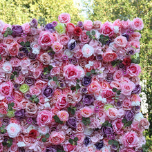 Load image into Gallery viewer, 3D Wedding Flower Wall Backdrop, Roll Up Fabric Floral Wall for Ceremony Photo Booth | 50% Return Refund Option N8828