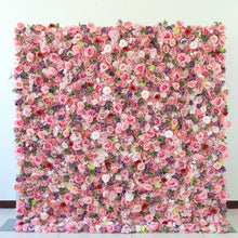 Load image into Gallery viewer, 3D Wedding Flower Wall Backdrop, Roll Up Fabric Floral Wall for Ceremony Photo Booth | 50% Return Refund Option N8828