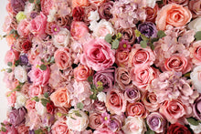 Load image into Gallery viewer, 3D Wedding Flower Wall Backdrop, Roll Up Fabric Floral Wall for Ceremony Photo Booth | 50% Return Refund Option N8828