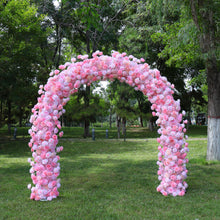 Load image into Gallery viewer, Pink Rose Foam Base Flower Arch 8x8 ft, Artificial Wedding Ceremony Flower Row, Floral Table Runner US Seller | 50% Return Refund Option