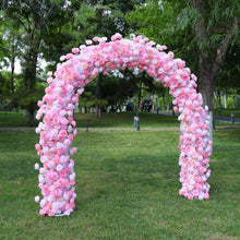 Load image into Gallery viewer, Pink Rose Foam Base Flower Arch 8x8 ft, Artificial Wedding Ceremony Flower Row, Floral Table Runner US Seller | 50% Return Refund Option