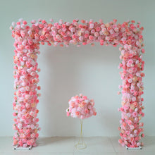 Load image into Gallery viewer, Pink Rose 8x8 ft Wedding Arch Flowers, Artificial Ceremony Decor, US Seller | Optional 50% Return Refund Program