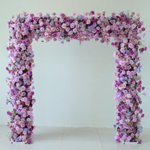 Load image into Gallery viewer, Purple Rose Fabric Flower Arch 8x8 ft, Artificial Ceremony Flowers, Wedding Reception Party Stage Decor US Seller | 50% Return Refund Option