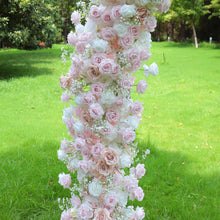 Load image into Gallery viewer, Elegant Wedding Arch Foam based Flower Arrangement Table Runner Ceremony Flowers |Reception Party Decor | Optional 50% Return Refund Program
