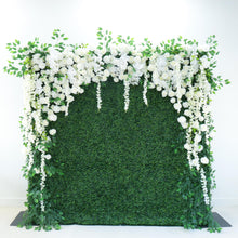 Load image into Gallery viewer, 8x8 ft Garden of Eden Roll Up Flower Wall Backdrop, Wedding Photo Booth | 50% Return Refund Option