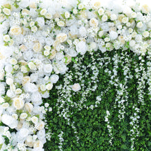 Load image into Gallery viewer, 3D Flower Wall Backdrop: Heaven’s Gate Bridal Shower Roll Up Floral Wall Photo Booth (8x8 FT) | 50% Return Refund Option N8839