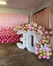 Load image into Gallery viewer, Hot Pink 3D Flower Wall Panel - Floral Wedding Backdrop