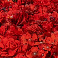 Load image into Gallery viewer, Scarlet Red Rose 3D Flower Wall Panel Artificial Floral Backdrop for Wedding and Party