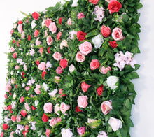 Load image into Gallery viewer, 3D Rose Flower Wall Panel - Pink & White Floral Backdrop