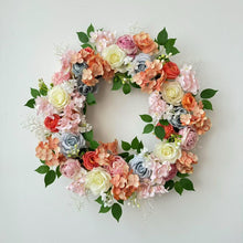 Load image into Gallery viewer, Faux Floral Front Door Wreath, Realistic Holiday Home Decor