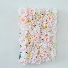 Load image into Gallery viewer, 3D Silk Rose Flower Wall Panel, Wedding Backdrop, 16x24