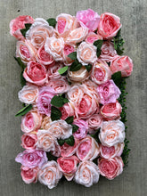 Load image into Gallery viewer, 3D Artificial Rose Flower Wall Panel, Wedding Backdrop