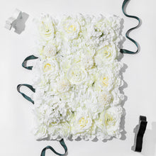 Load image into Gallery viewer, 3D Cream White Flower Wall Panel, Wedding Backdrop (16x24 inches)