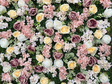 Load image into Gallery viewer, 3D Rose Flower Wall Panel, Blush Floral Wedding Backdrop