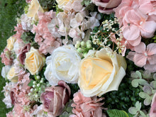Load image into Gallery viewer, 3D Rose Flower Wall Panel, Blush Floral Wedding Backdrop